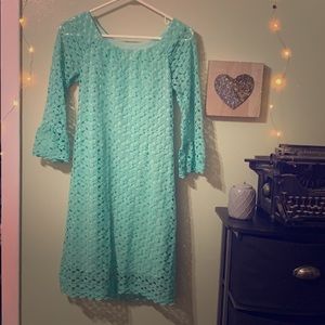 Adorable Seafoam Green Rabbit Rabbit Rabbit Dress